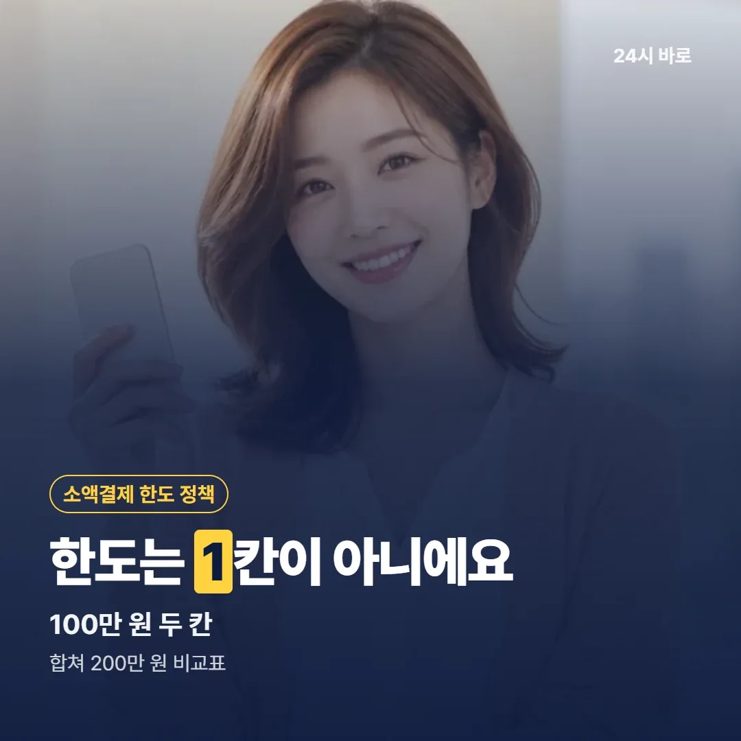 소액결제현금화 한도는 1칸이 아니에요|100만 원 두 칸|합쳐 200만 원 비교표 24시 바로