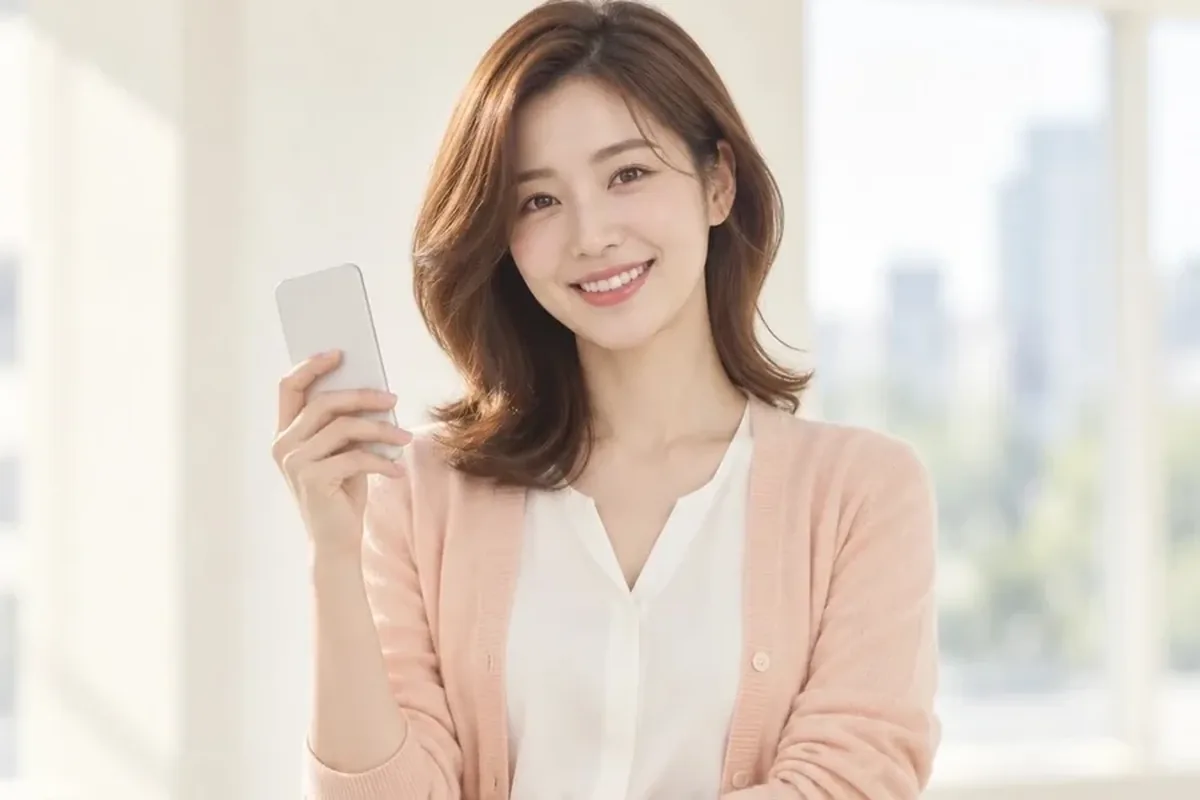 소액결제 한도 정책 창가에서 휴대폰을 들고 웃는 여성 24시 바로